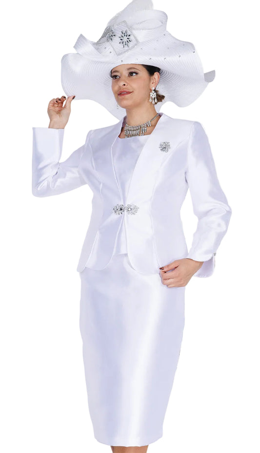 Elite Champagne 6262-WHT-H Church Hat