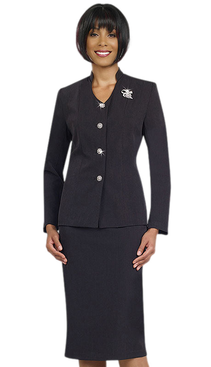 Ben Marc 78096-BLK-CO Ladies Usher Suit for Church