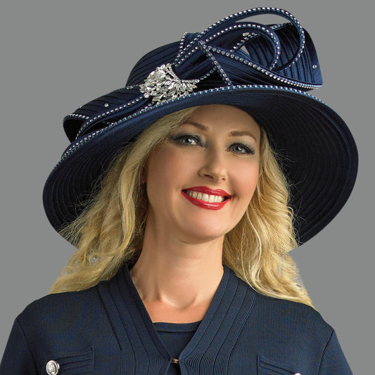 Lily And Taylor H862-NVY Church Hat