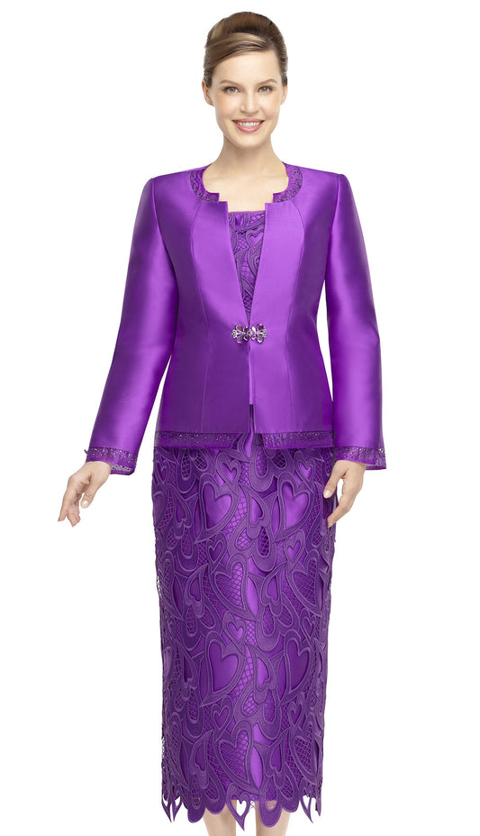 Nina Massini 3061-PUR-CO Womens Church Suit