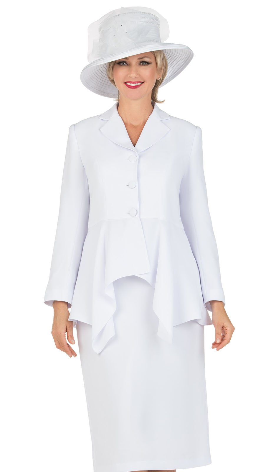 Giovanna 0917-WHT-H Church Suit-Hat