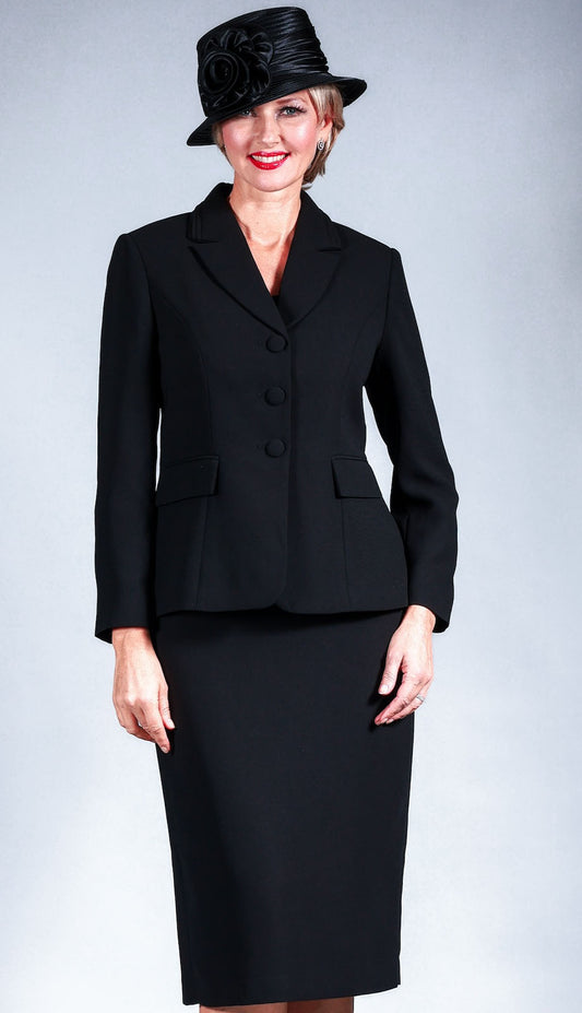 Giovanna S0743-BLK Ladies Church Pant Suit