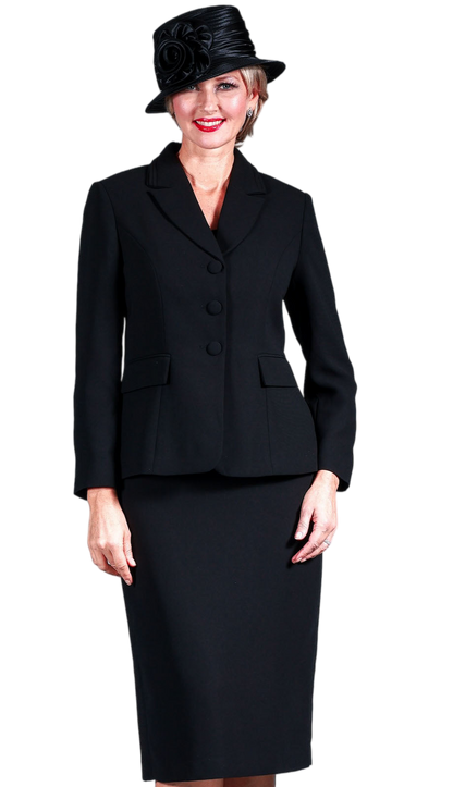 Giovanna S0743-BLK Ladies Church Pant Suit