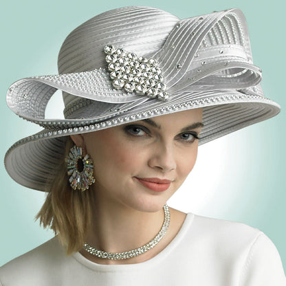 Lily And Taylor Hat H147-WHT-QS