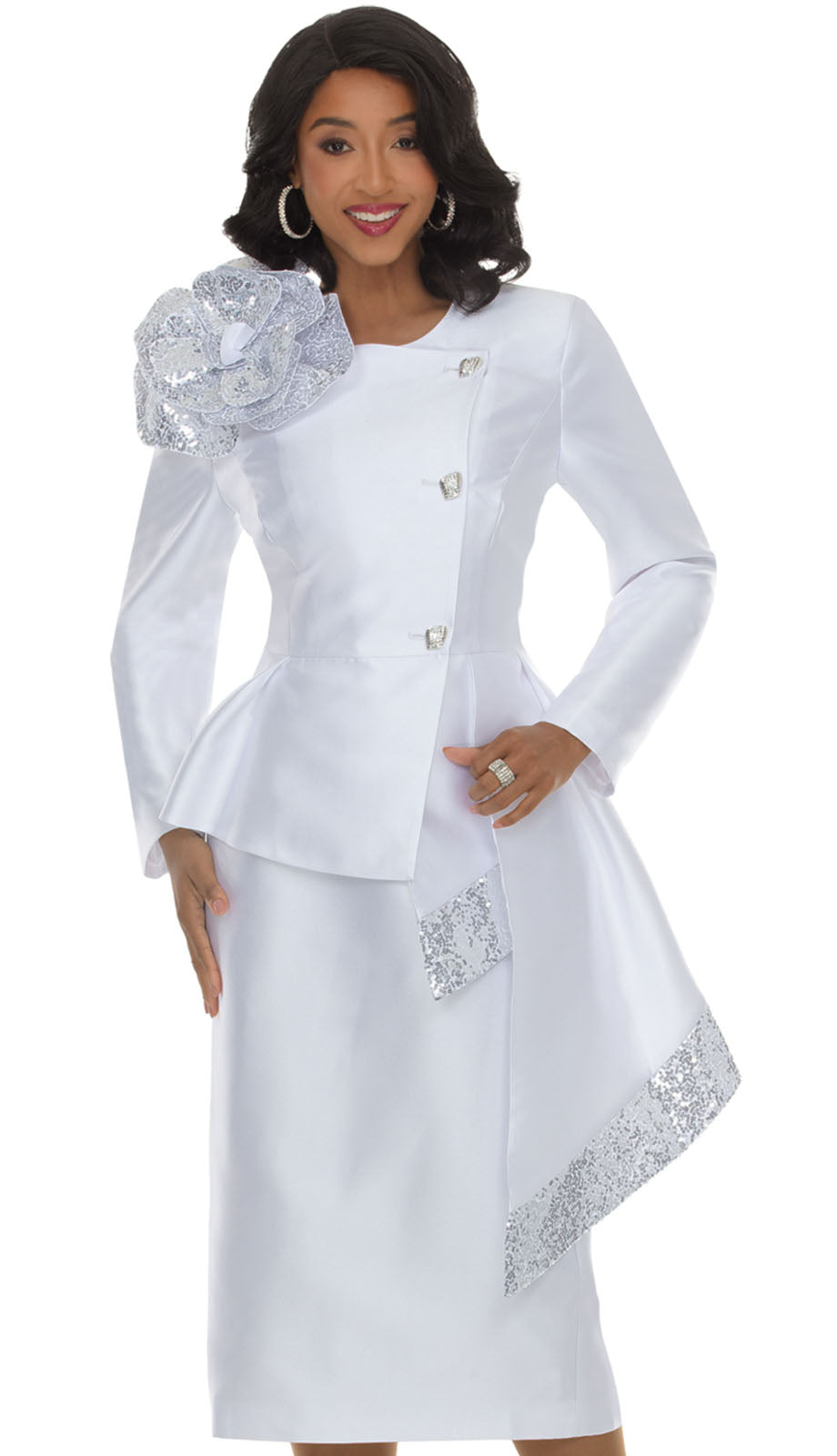 Lisa 66972-WHT-QS Church Suit