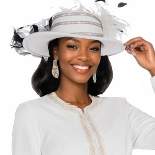Champagne H5958-OFFW-IH Church Hat