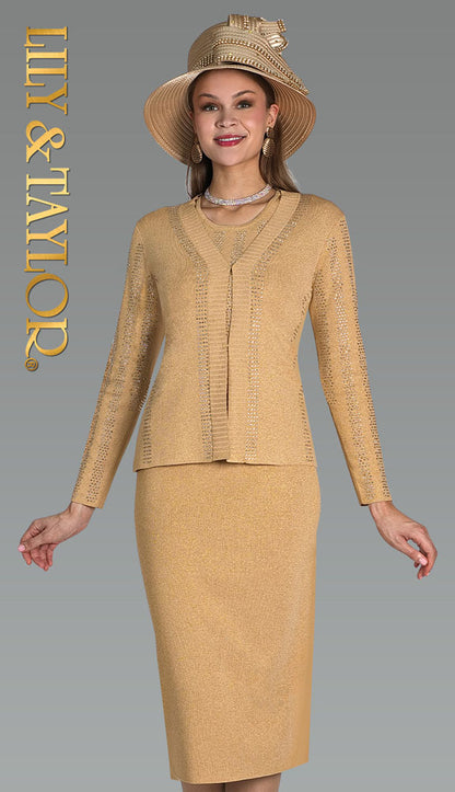 Lily And Taylor 651-SLV Church Suit