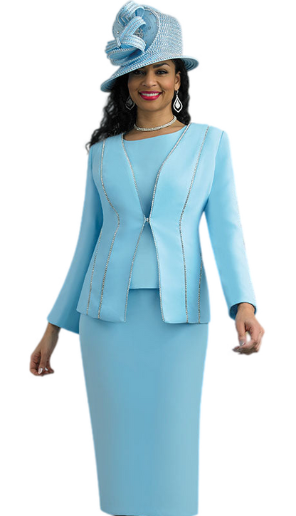 Lily And Taylor 4619-BLU Church Suit