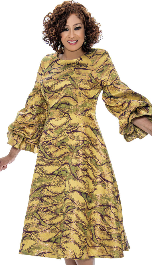 Dorinda Clark Cole 309121-GLD-IH Womens Church Dress