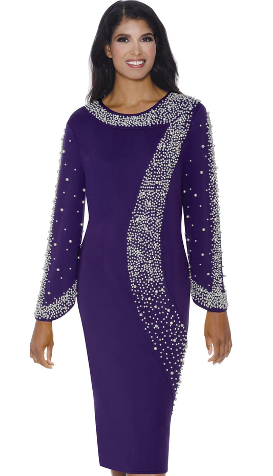 Stellar Looks SL600551-PUR-IH Church Dress