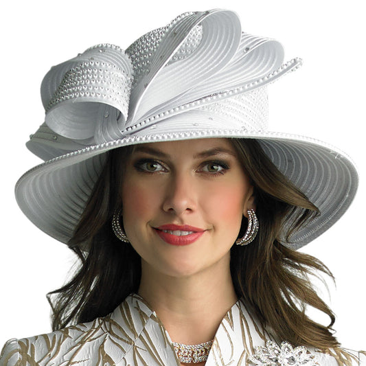 Lily And Taylor H179-WHT Church Hat