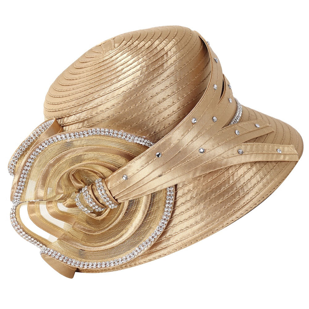 Giovanna HR1058-GLD Church Hat