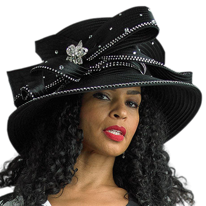 Lily And Taylor H373-BLK Church Hat