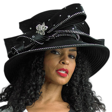 Lily And Taylor H373-BLK Church Hat