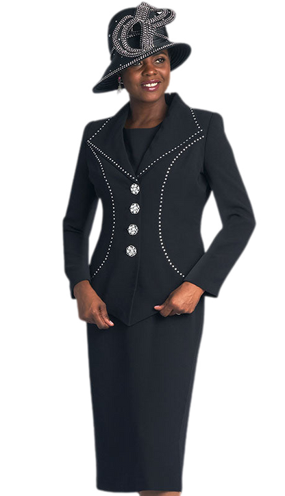 Lily And Taylor 4724-BLK Church Suit