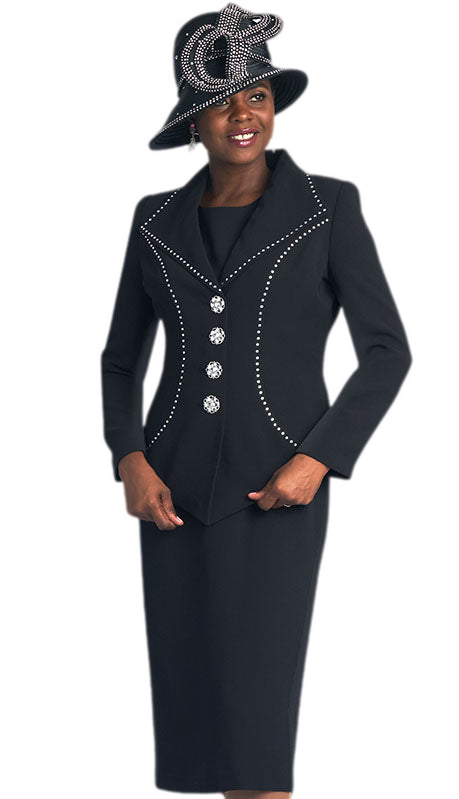 Lily And Taylor 4724-BLK Church Suit