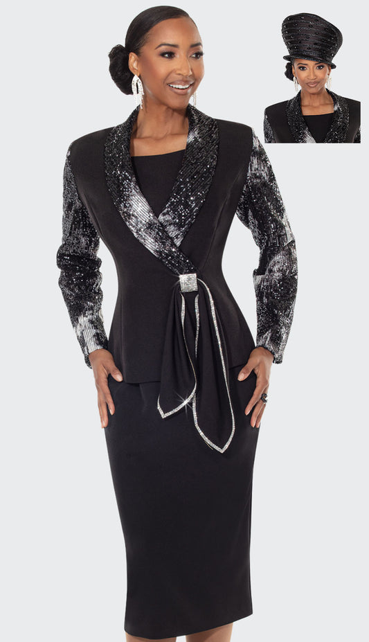 Donna Vinci 12213-H Womens Church Suit with Hat