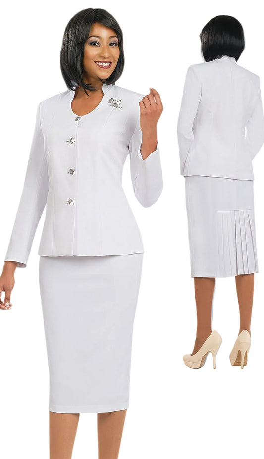 Ben Marc 78096-WHT-QS Church Suit