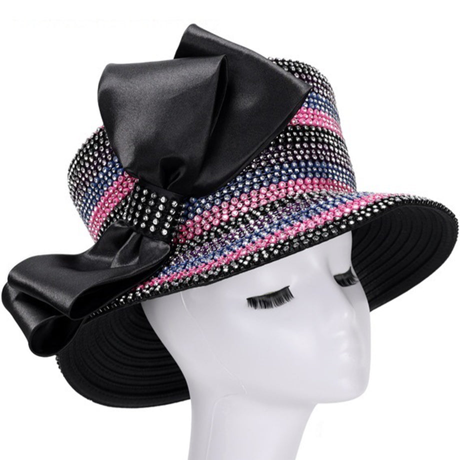 Giovanna HR22106-BLKM Church Hat