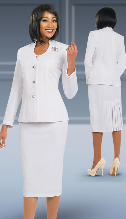 Ben Marc 78096-WHT-QS Womens Suit