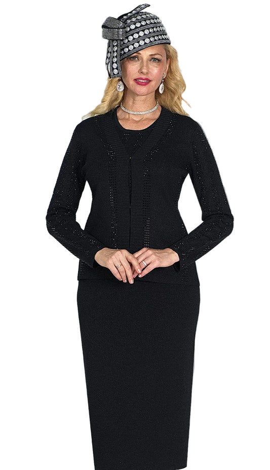 Lily And Taylor 651-BLK Church Suit