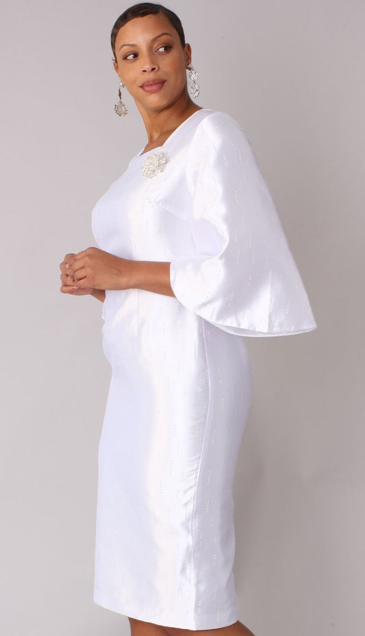 Chancele 9741-WHT-CO Church Dress