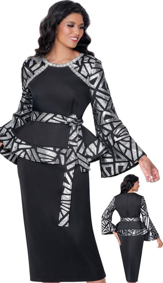 Stellar Looks SL600702-BWS-QS Womens Church Suit