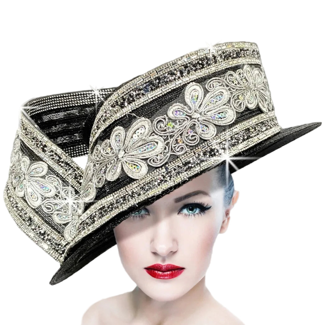 2820 LAYLA-BLK( Sculptural Large Brim )