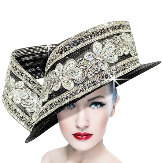 2820 LAYLA-BLK( Sculptural Large Brim )
