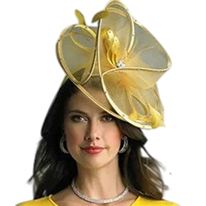 Lily And Taylor H121-YEL-QS Church Hat