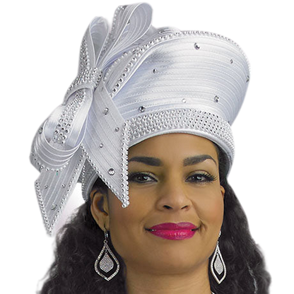 Lily And Taylor H395-WHT Church Hat