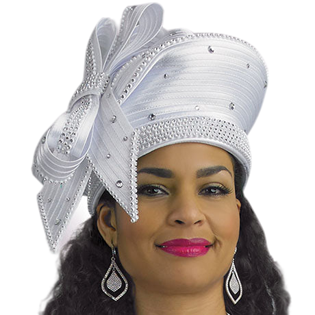 Lily And Taylor H395-WHT Church Hat