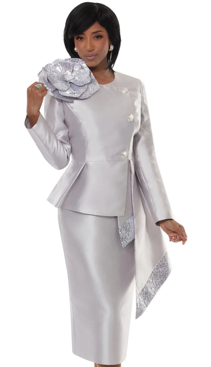 Lisa Rene 66972-SLV Church Suit