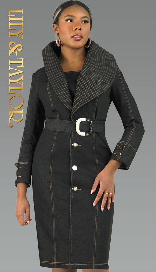 Lily And Taylor 4988-BLK-QS Church Dress