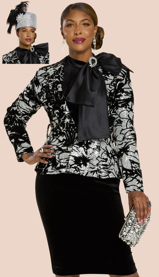 Donna Vinci 12214-H Womens Church Suit with Hat
