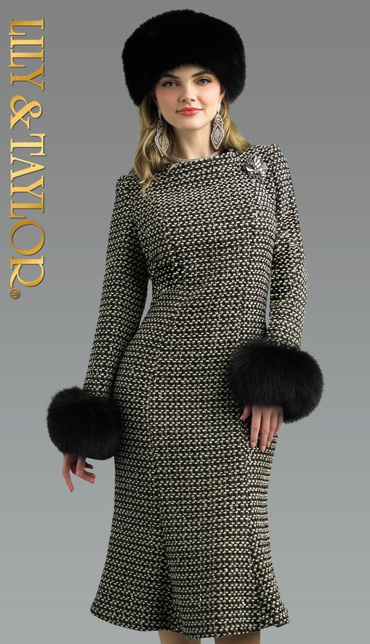 Lily and Taylor 5086-BWG-QS Church Dress