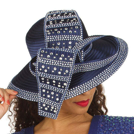 Giovanna HR22130-NVY Church Hat