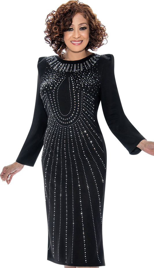 Dorinda Clark Cole 309151-BLK-QS Ladies Church Dress