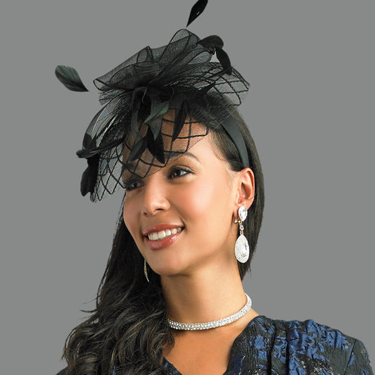 Lily and Taylor H943-BLK-QS Church Hat