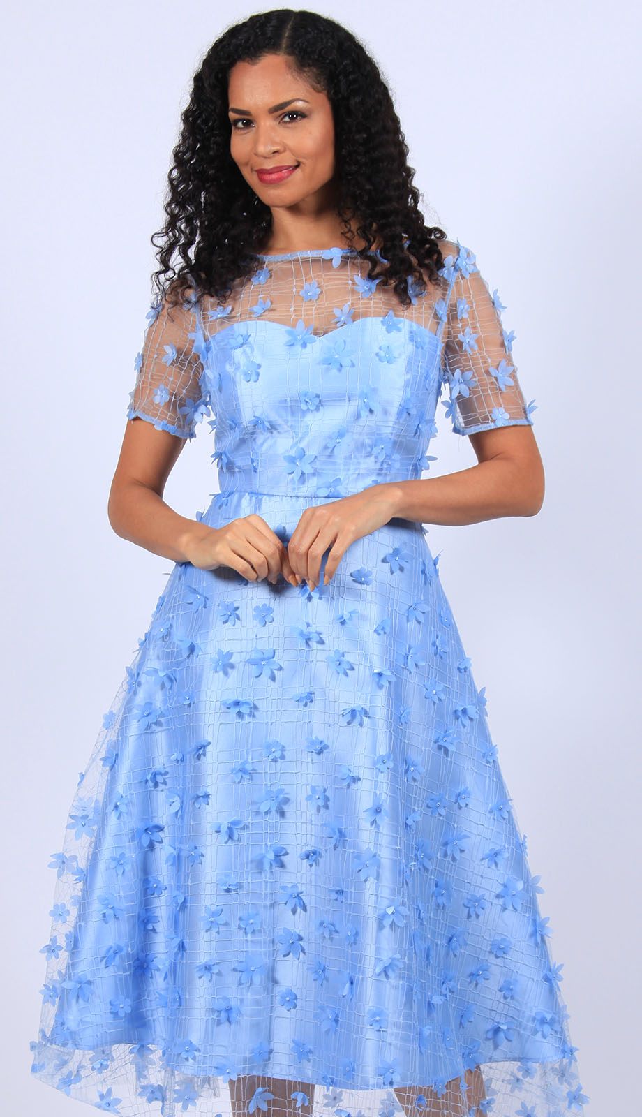 Diana Couture 8693-PUR-CO Church Dress