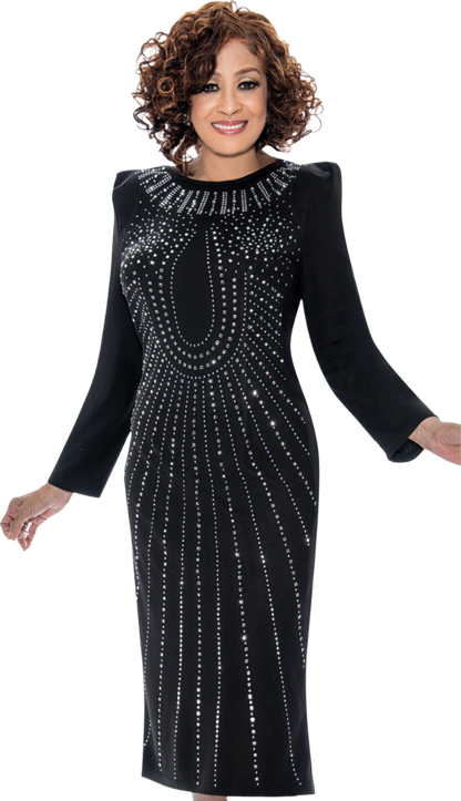 Dorinda Clark Cole 309151-BLK-IH Church Dress