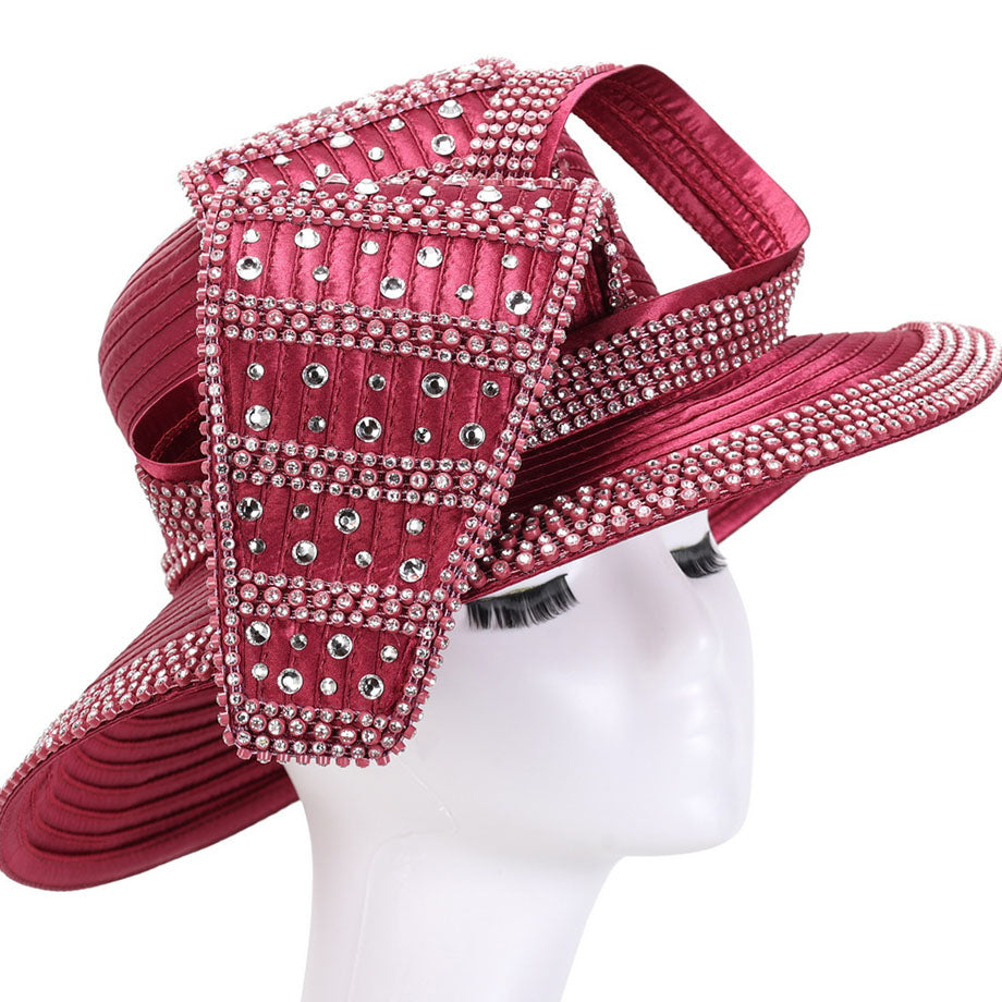 Giovanna HR22130-BUR-QS Church Hat