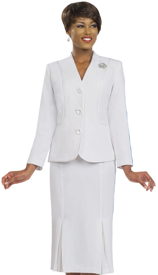Ben Marc 78098-WHT-QS Church Suit