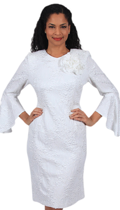 Diana Couture 8632-WHT Church Dress