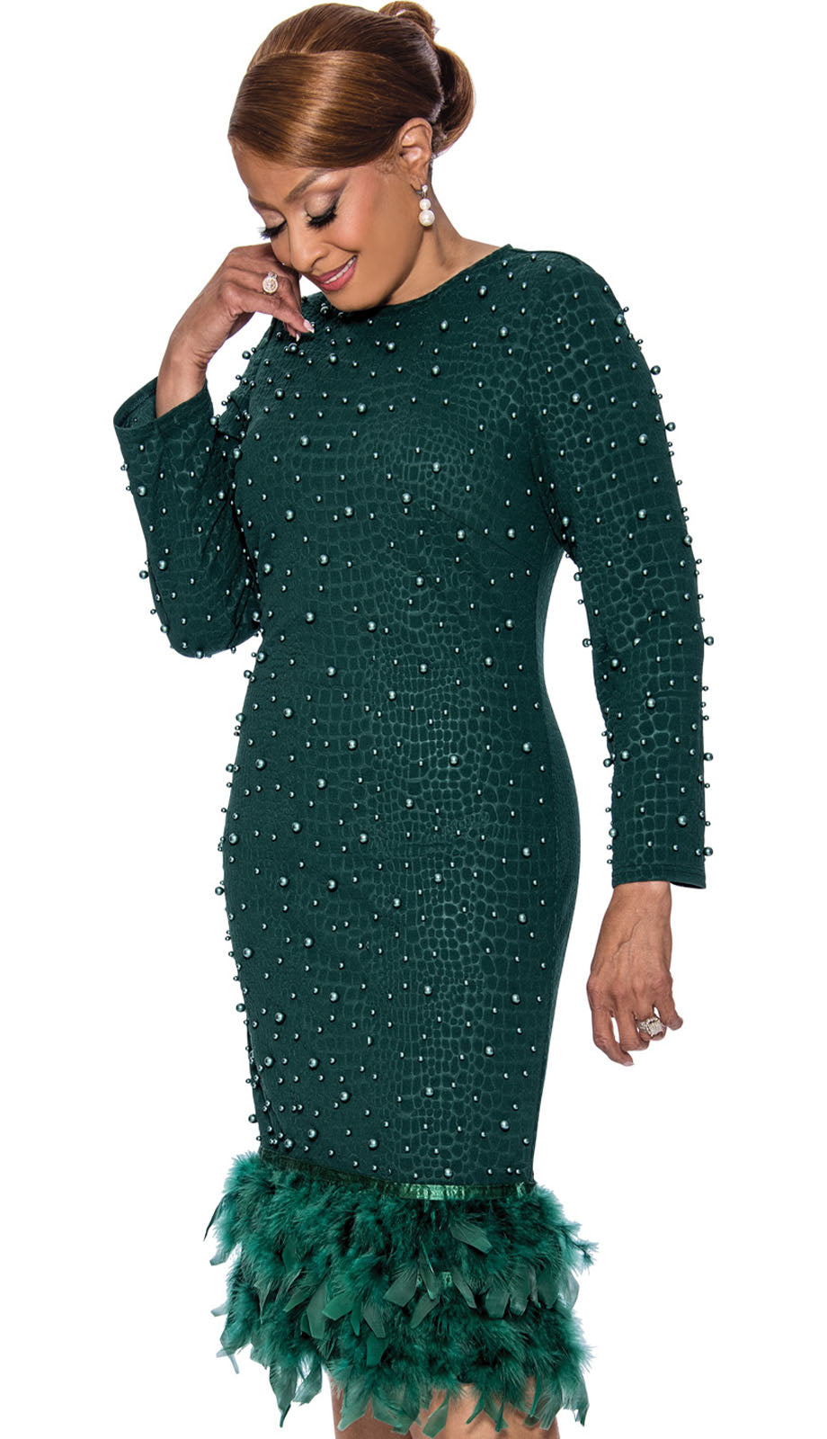 Dorinda Clark Cole 5031-GRN-QS Church Dress