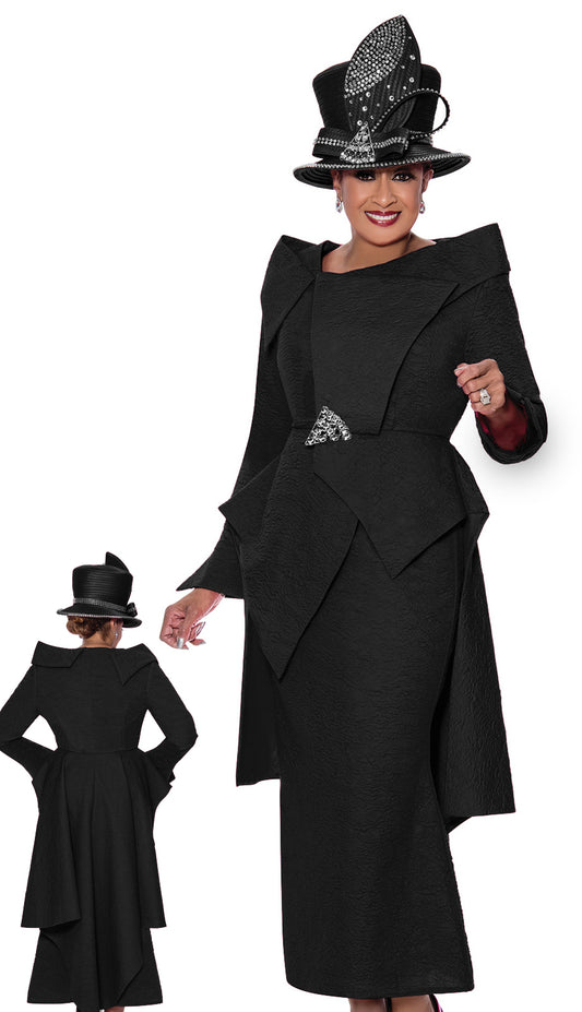 Dorinda Clark Cole 4212-BLK-QS Womens Church Suit