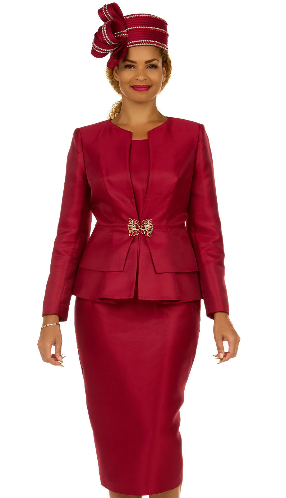 Giovanna 0978-BUR Womens Church Suit