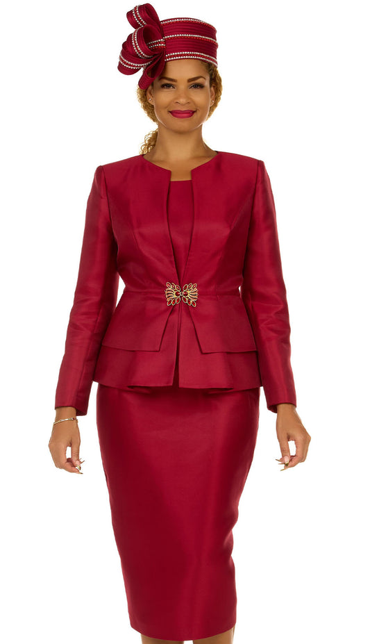 Giovanna 0978-BUR Womens Church Suit