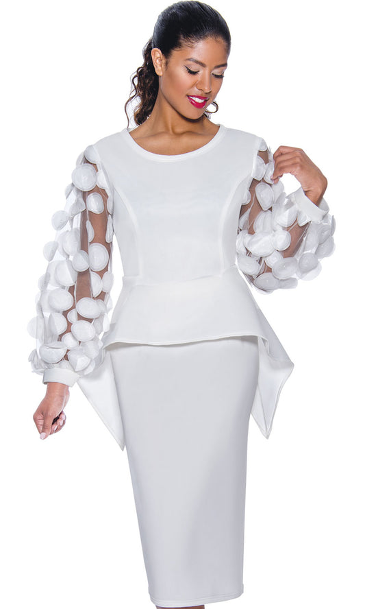Stellar Looks SL1012-WHT-QS Church Suit