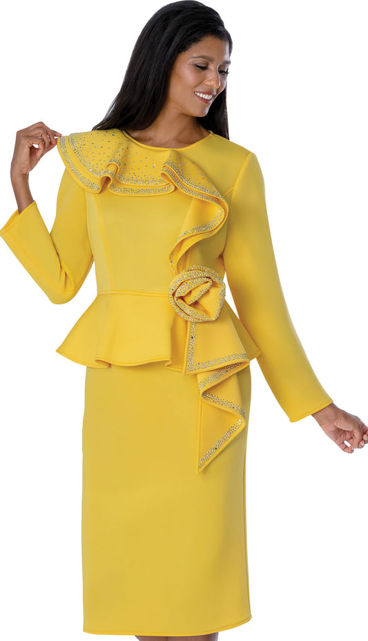 Stellar Looks SL600461-YLW-QS Church Suit